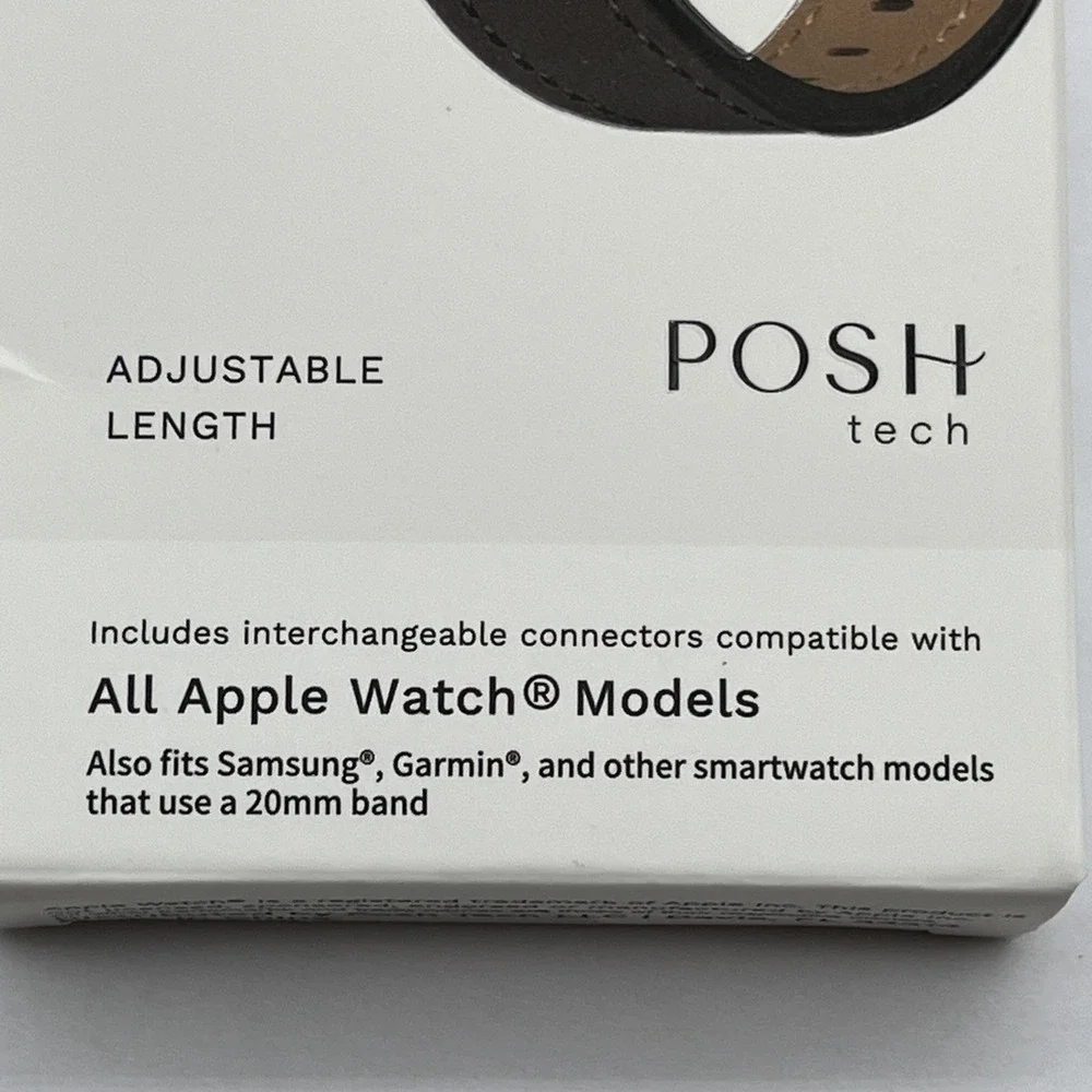 POSH Tech Skinny‎ Faux Leather Band for Apple Watch 38mm 40mm 41mm – New Sealed